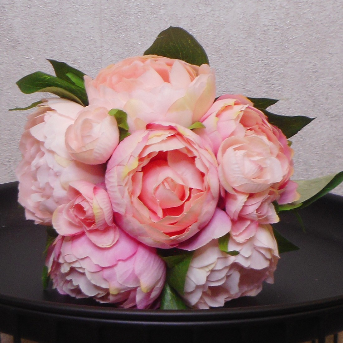 Artificial Peony Flowers Hand Tied Posy Pink 30cm Artificial Flowers
